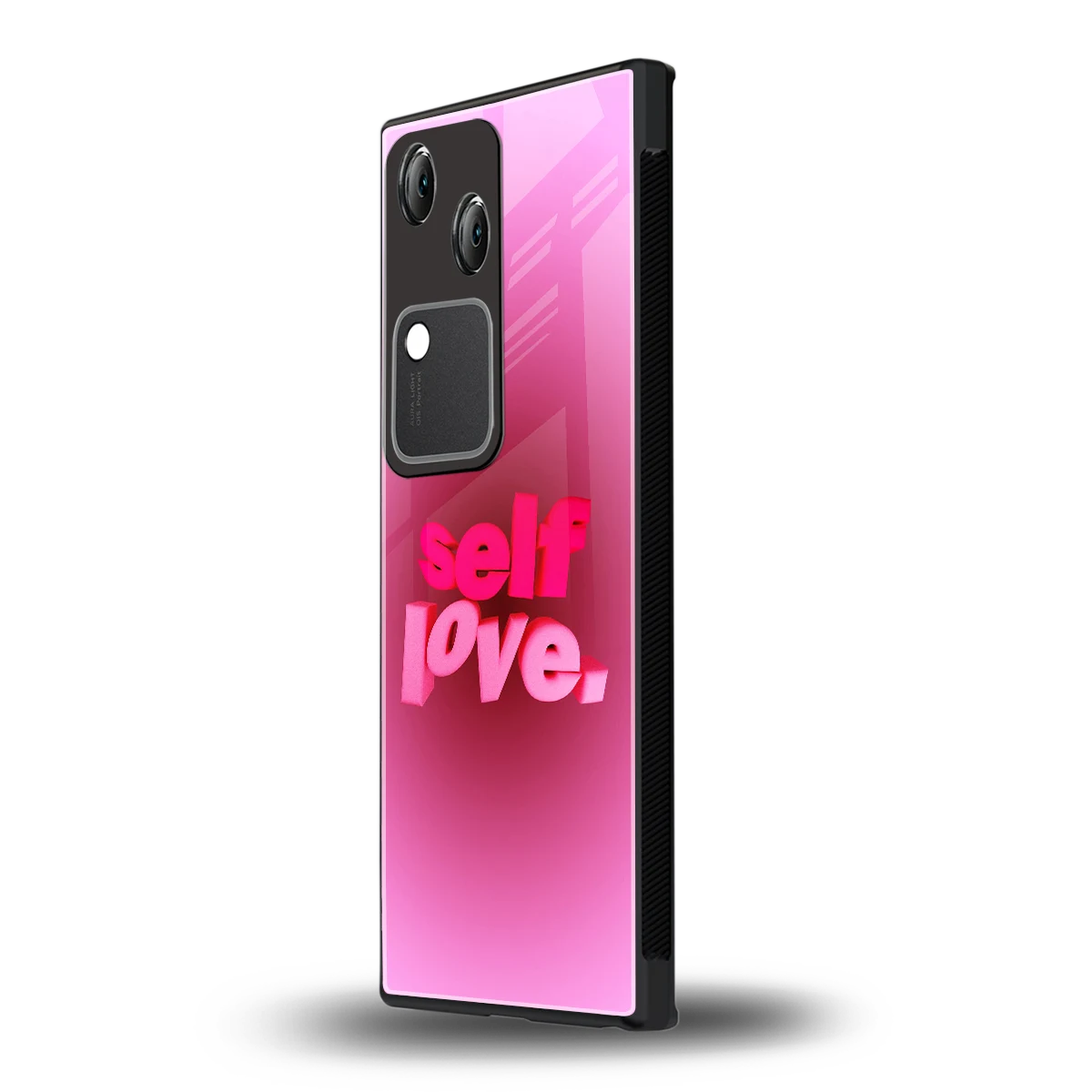 Self Love Aesthetic vivo v30 mobile cover | shockproof glass phone case