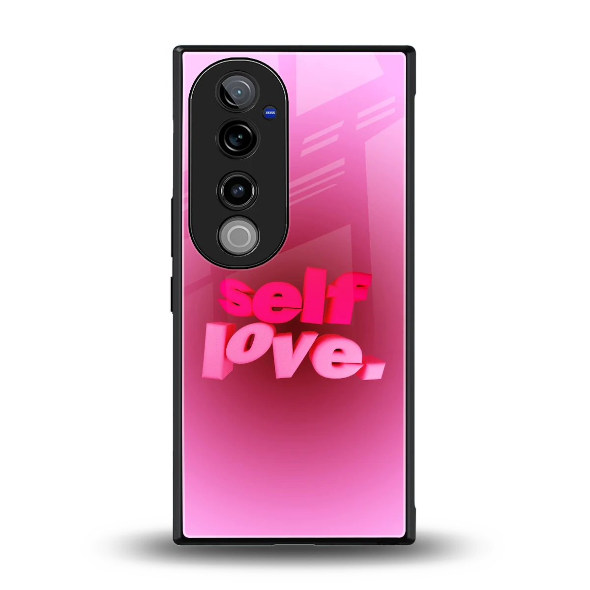 Self Love Aesthetic back phone cover | glass case for vivo v40 pro
