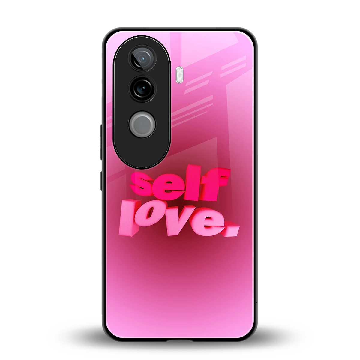 Self Love Aesthetic back phone cover | glass case for vivo v40e