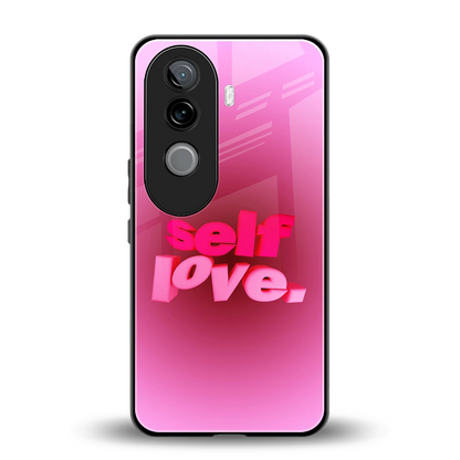Self Love Aesthetic back phone cover | glass case for vivo v40e