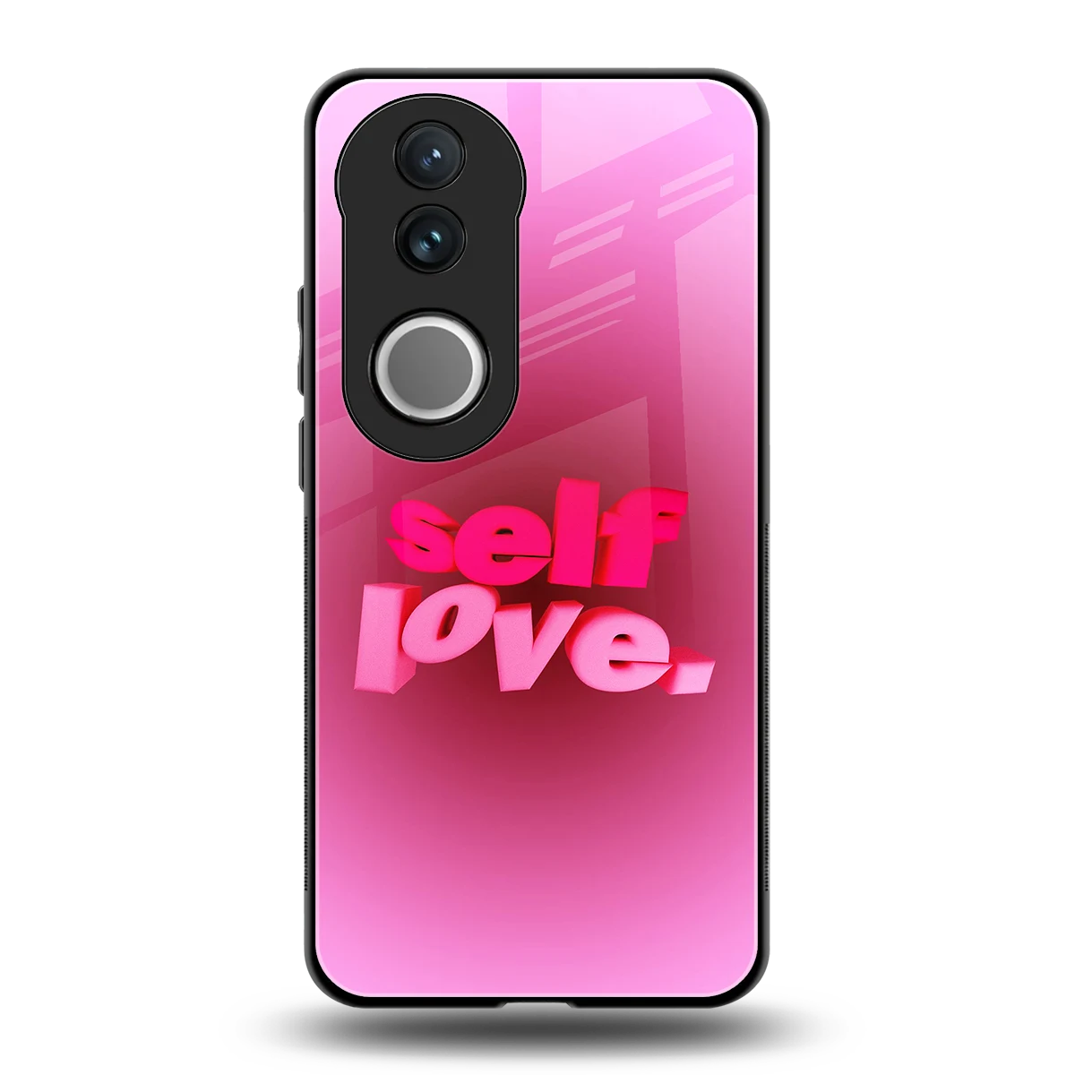 Self Love Aesthetic back phone cover | glass case for vivo v50