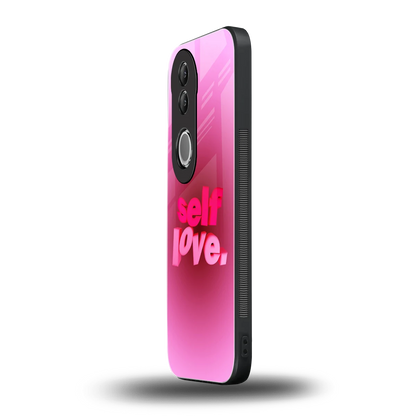 Self Love Aesthetic vivo v50 mobile cover | shockproof glass phone case