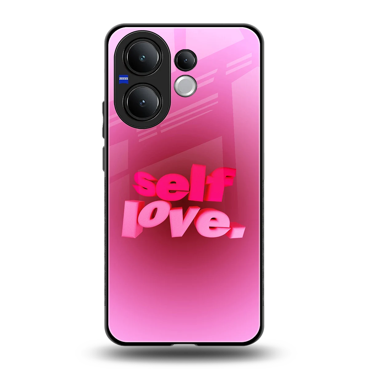 Self Love Aesthetic back phone cover | glass case for vivo v60