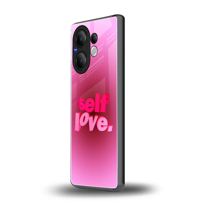 Self Love Aesthetic vivo v60 mobile cover | shockproof glass phone case