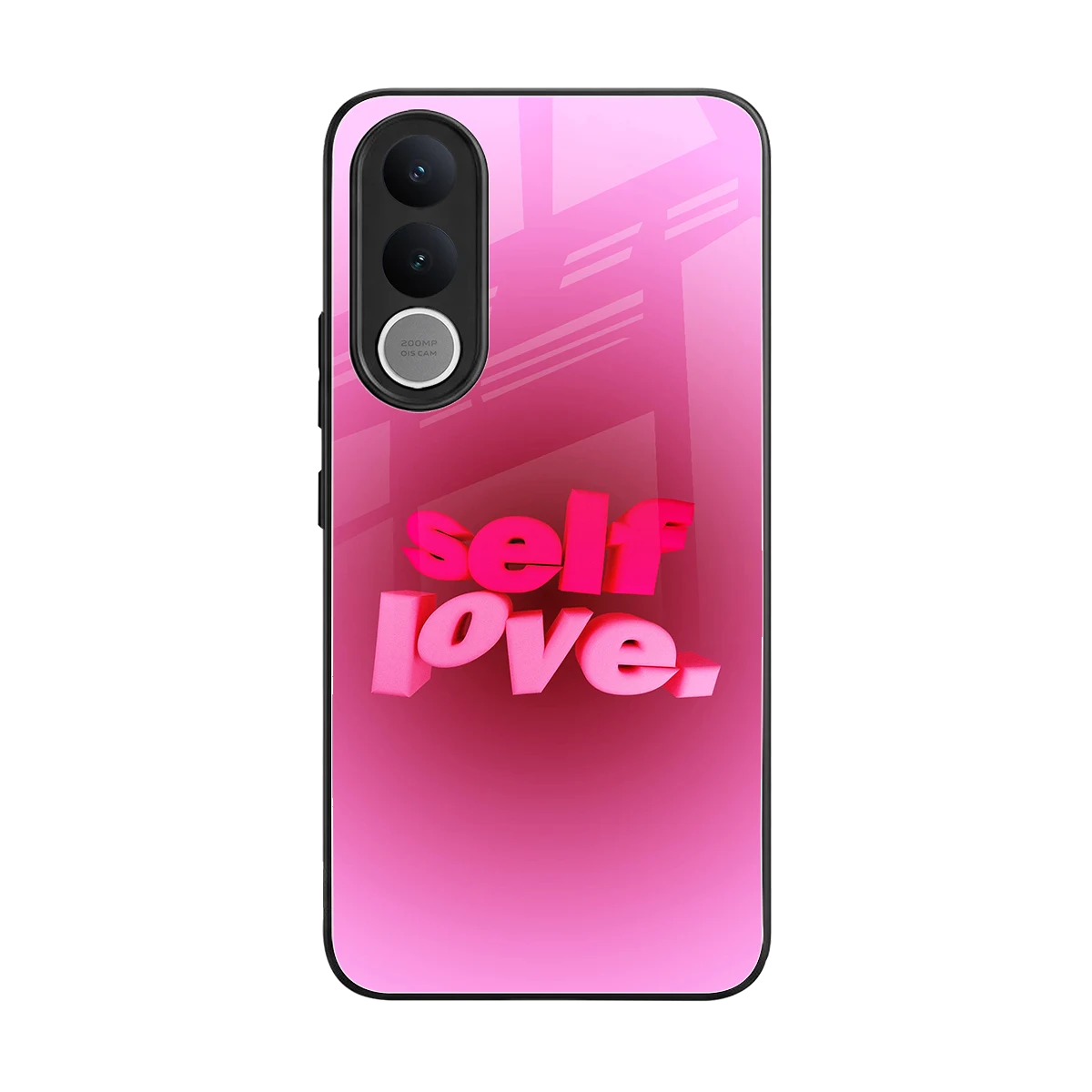 Self Love Aesthetic back phone cover | glass case for vivo v70 fe