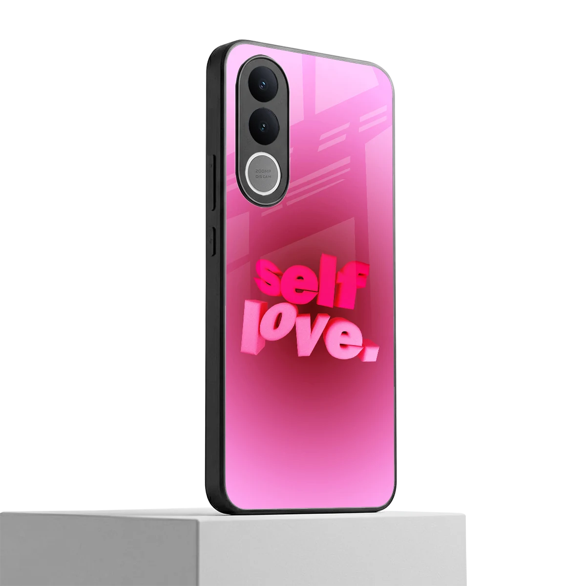Self Love Aesthetic vivo v70 fe mobile cover | shockproof glass phone case