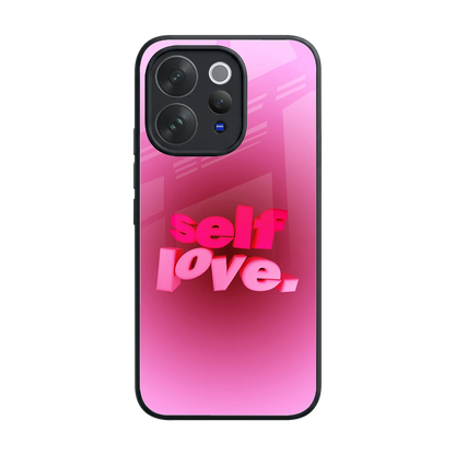 Self Love Aesthetic back phone cover | glass case for vivo v70