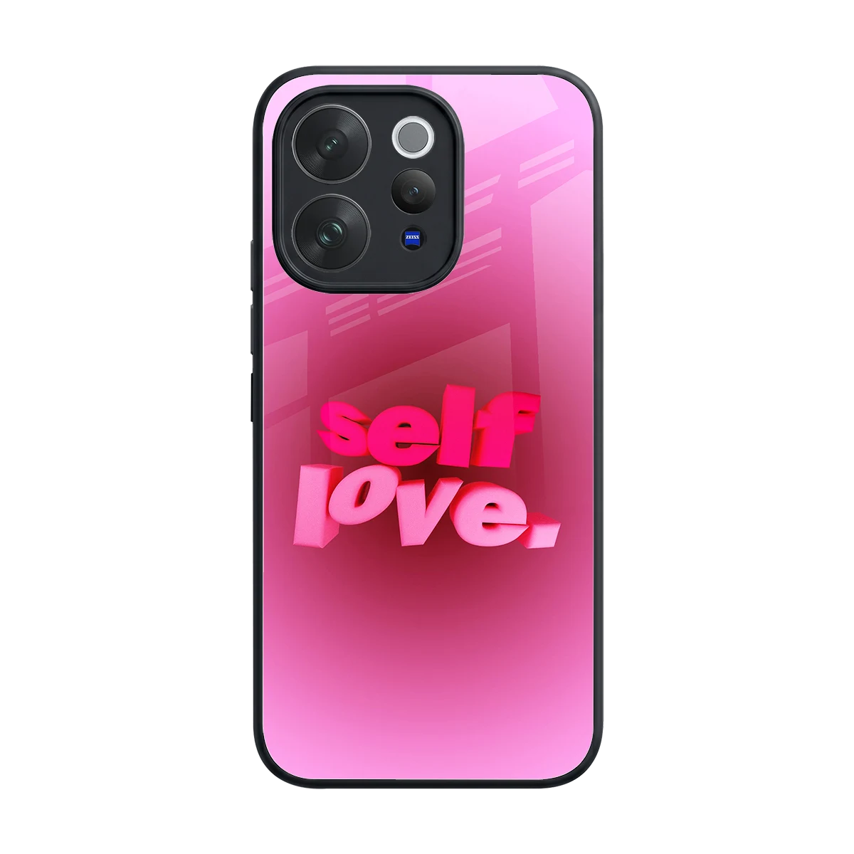 Self Love Aesthetic back phone cover | glass case for vivo v70 elite