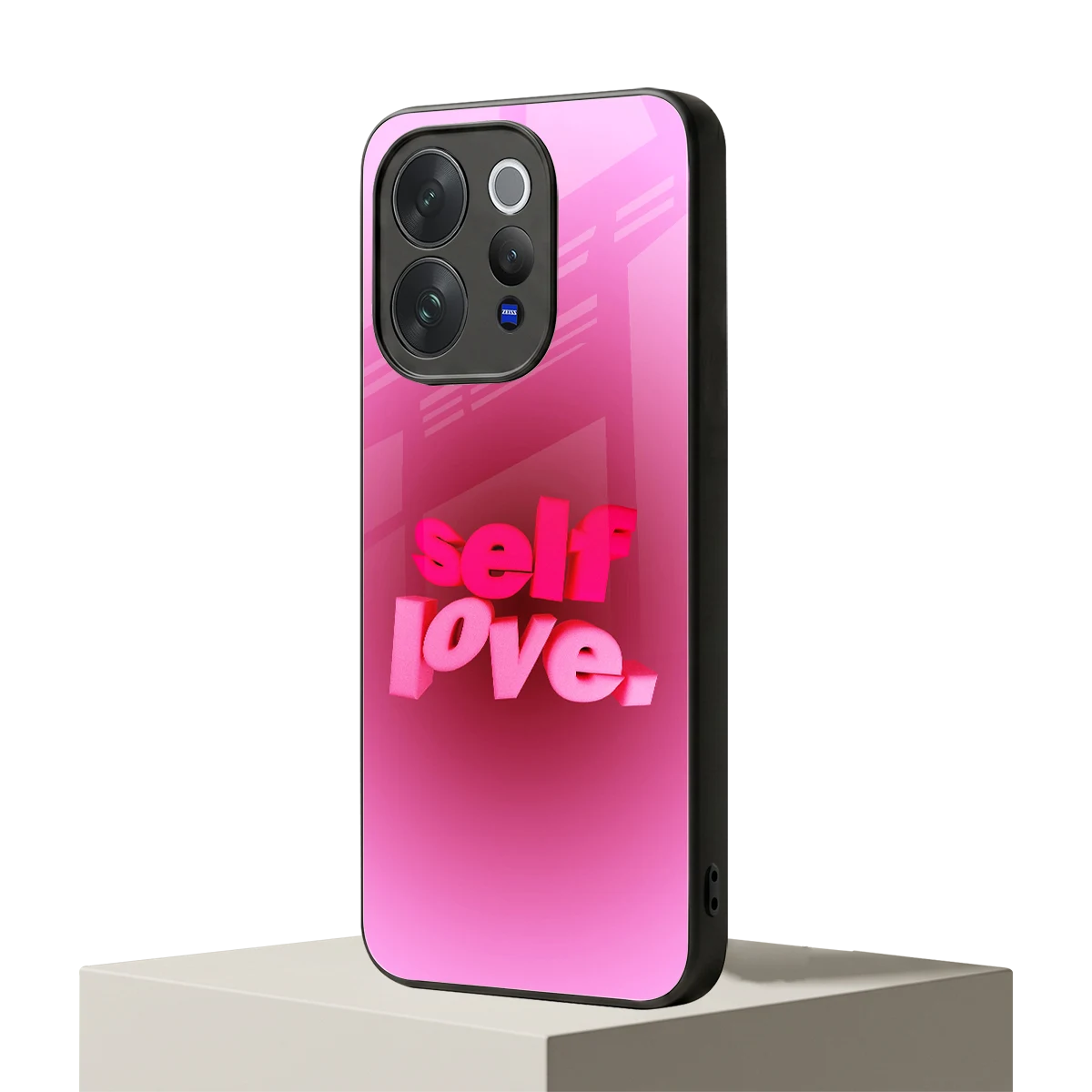 Self Love Aesthetic vivo v70 mobile cover | shockproof glass phone case