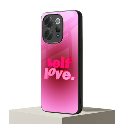 Self Love Aesthetic vivo v70 mobile cover | shockproof glass phone case