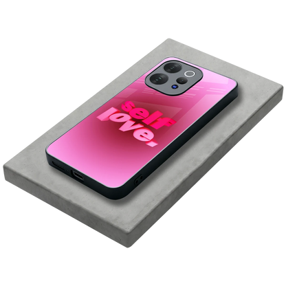 Self Love Aesthetic stylish phone case for vivo v70 elite | glossy glass and slim fit