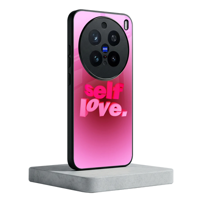 Self Love Aesthetic vivo x200 pro mobile cover | shockproof glass phone case