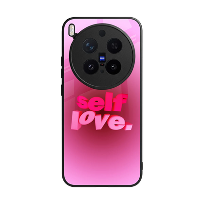 Self Love Aesthetic back phone cover | glass case for vivo x300 pro