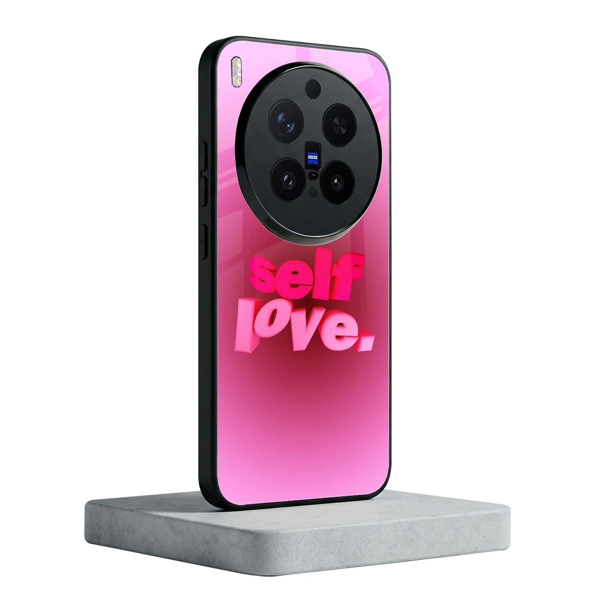 Self Love Aesthetic vivo x300 pro mobile cover | shockproof glass phone case