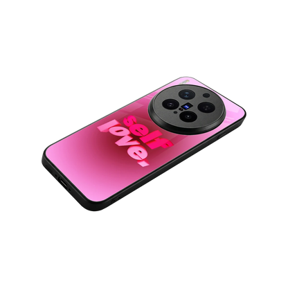 Self Love Aesthetic stylish phone case for vivo x300 pro | glossy glass and slim fit