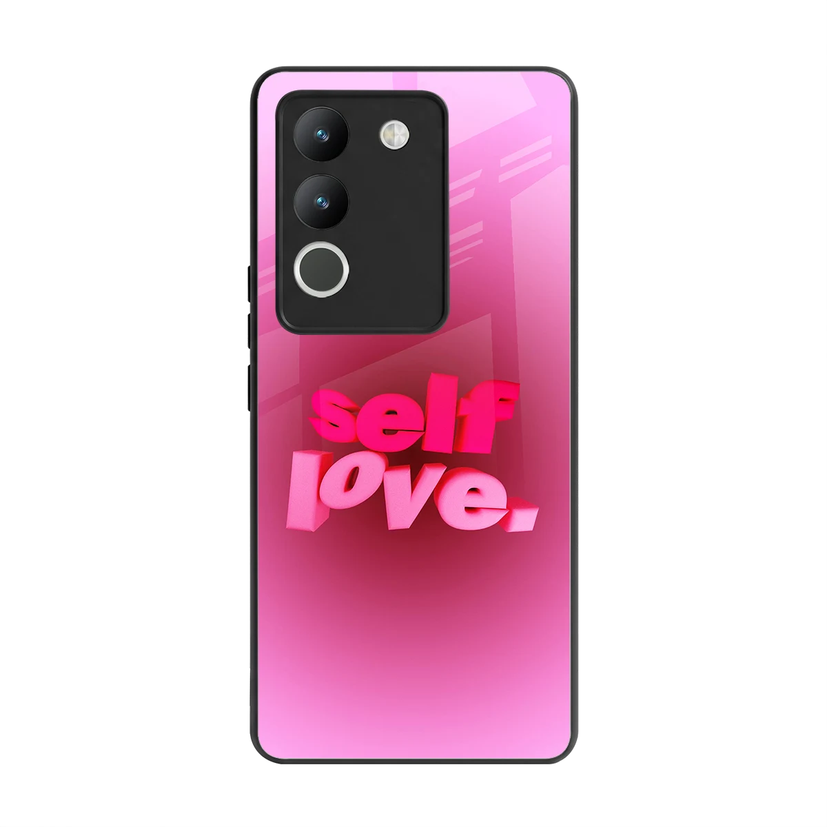 Self Love Aesthetic back phone cover | glass case for vivo y200 5g