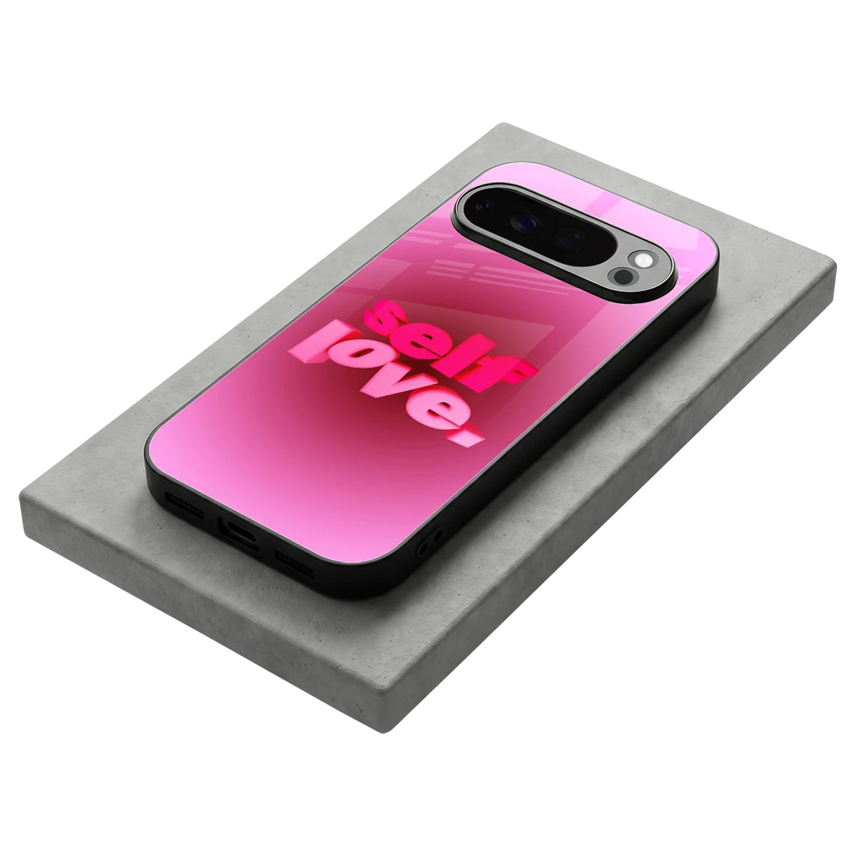 Self Love Aesthetic stylish phone case for google pixel 10 pro | glossy glass and slim fit