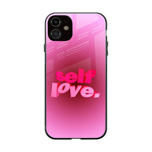 Self Love Aesthetic back phone cover | glass case for iphone 11