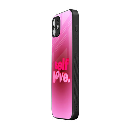 Self Love Aesthetic iphone 11 mobile cover | shockproof glass phone case