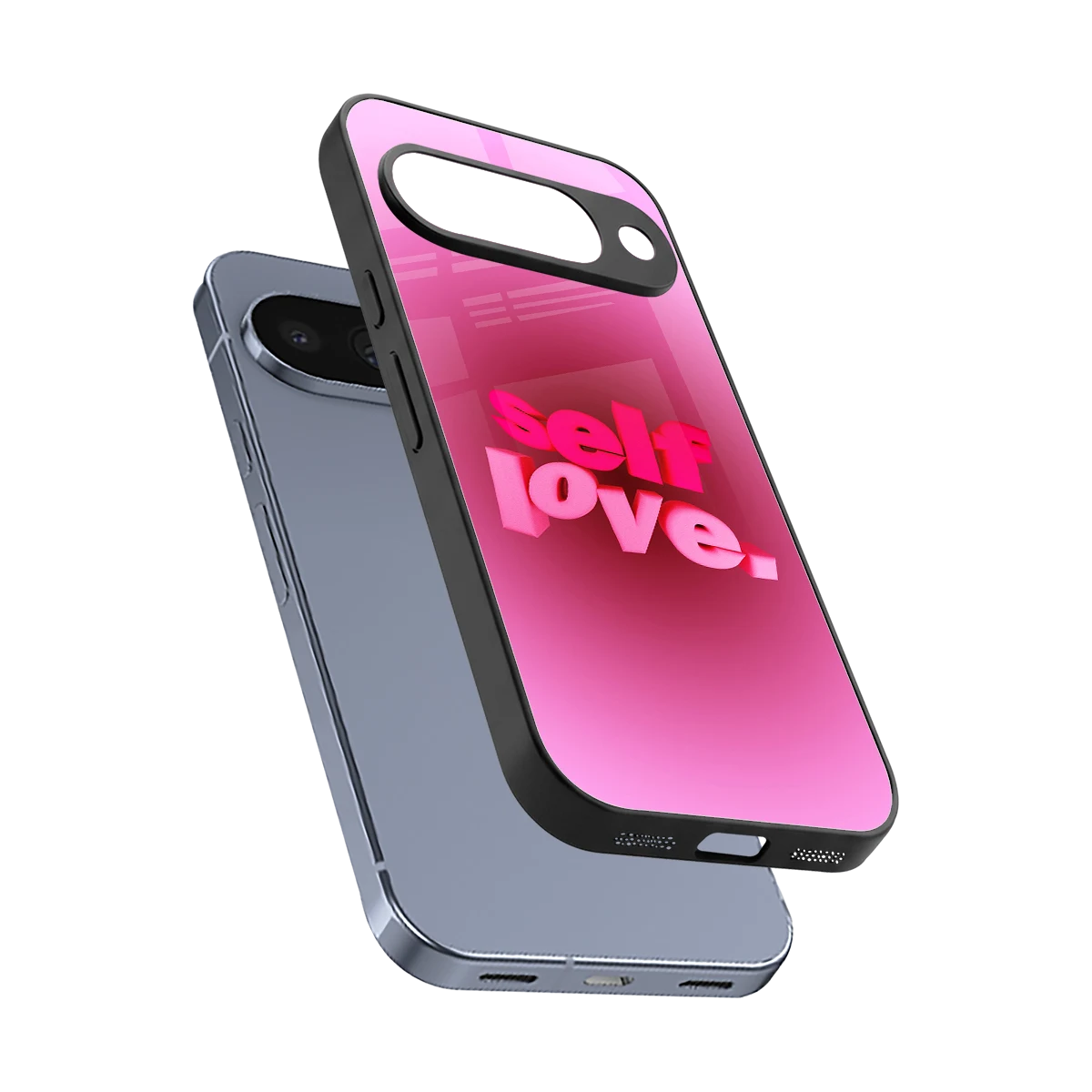 Self Love Aesthetic sleek google pixel 10 cover with tempered glass back and TPU edges
