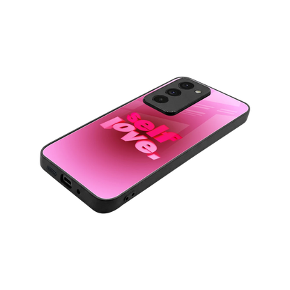 Self Love Aesthetic stylish phone case for redmi 15 5g | glossy glass and slim fit