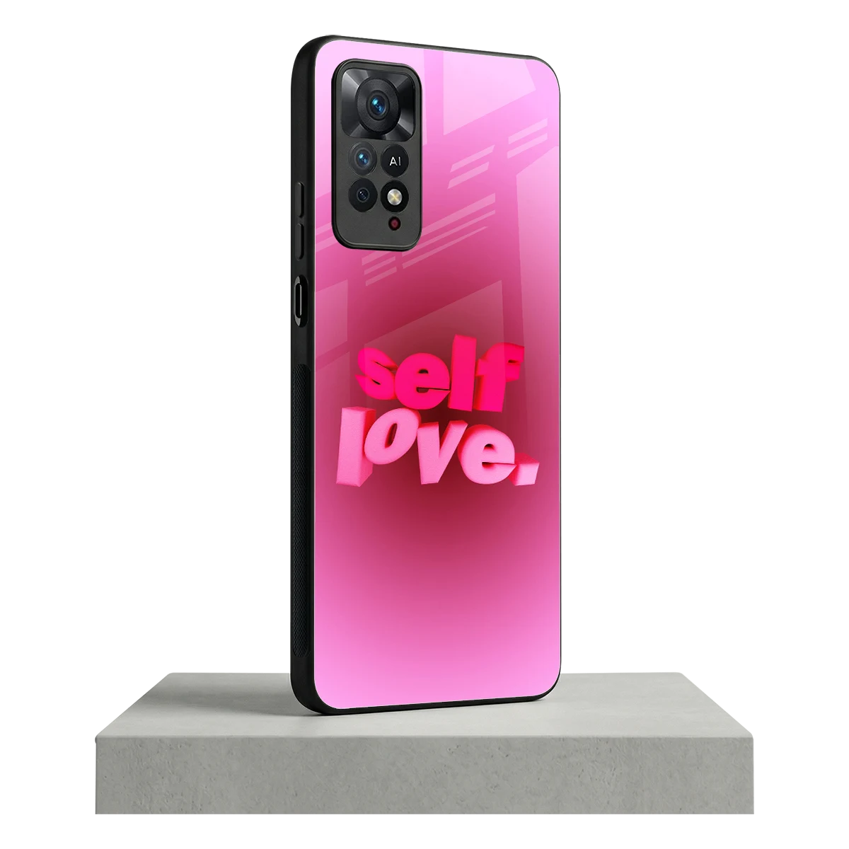 Self Love Aesthetic redmi note 11 pro mobile cover | shockproof glass phone case