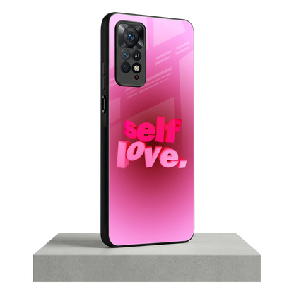 Self Love Aesthetic redmi note 11 pro mobile cover | shockproof glass phone case