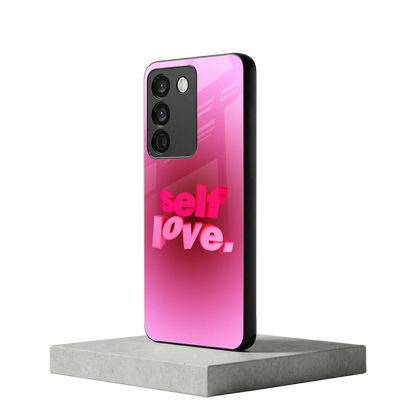 Self Love Aesthetic vivo y200 5g mobile cover | shockproof glass phone case