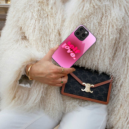 Self Love Aesthetic Phone Case for Iphone 16 | Glass Case