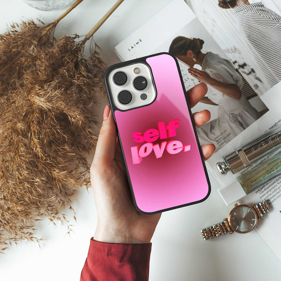 Self Love Aesthetic Phone Case for Iphone 13 Pro | Glass Case