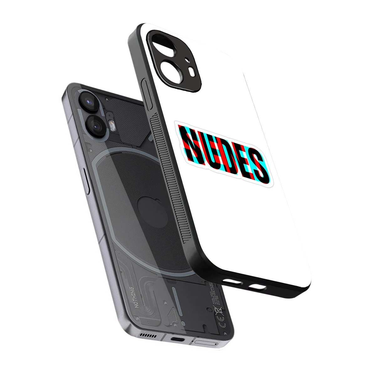 Send Pics sleek nothing phone 2 cover with tempered glass back and TPU edges