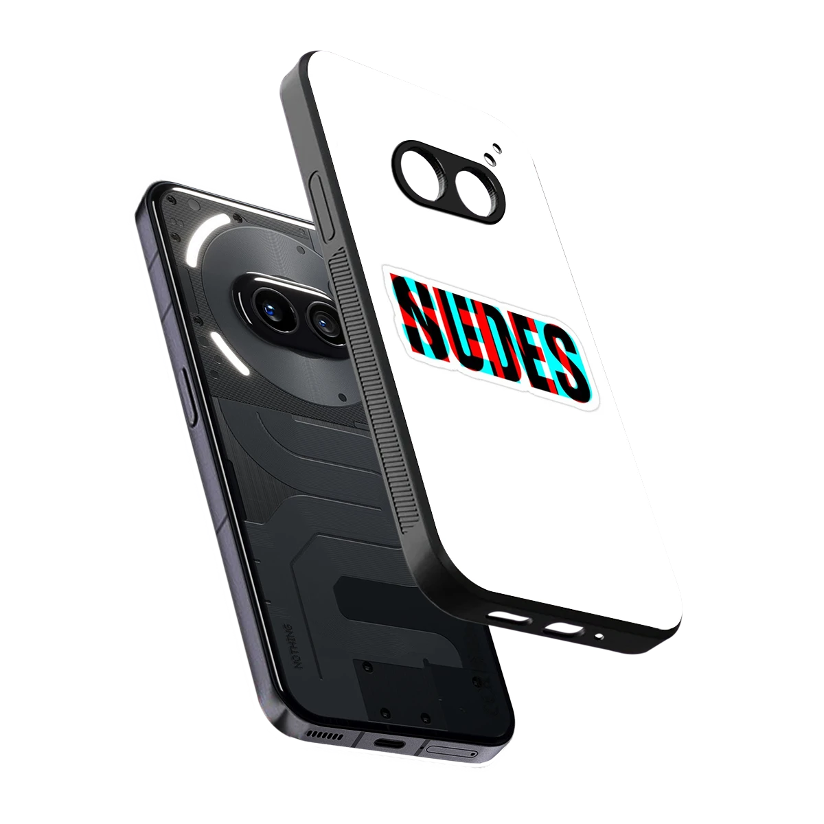Send Pics sleek nothing phone 2a plus cover with tempered glass back and TPU edges