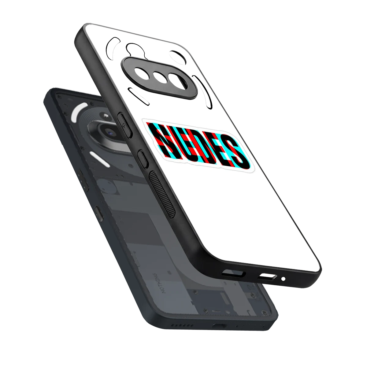 Send Pics sleek nothing phone 3a cover with tempered glass back and TPU edges
