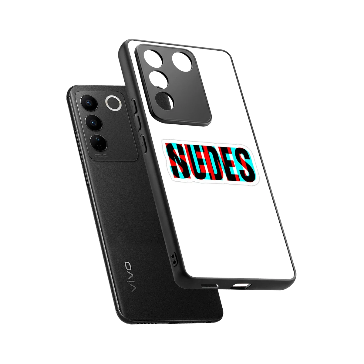 Send Pics sleek vivo v27 5g cover with tempered glass back and TPU edges