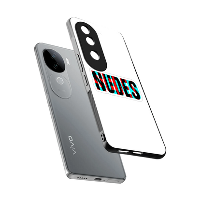 Send Pics sleek vivo v40e cover with tempered glass back and TPU edges