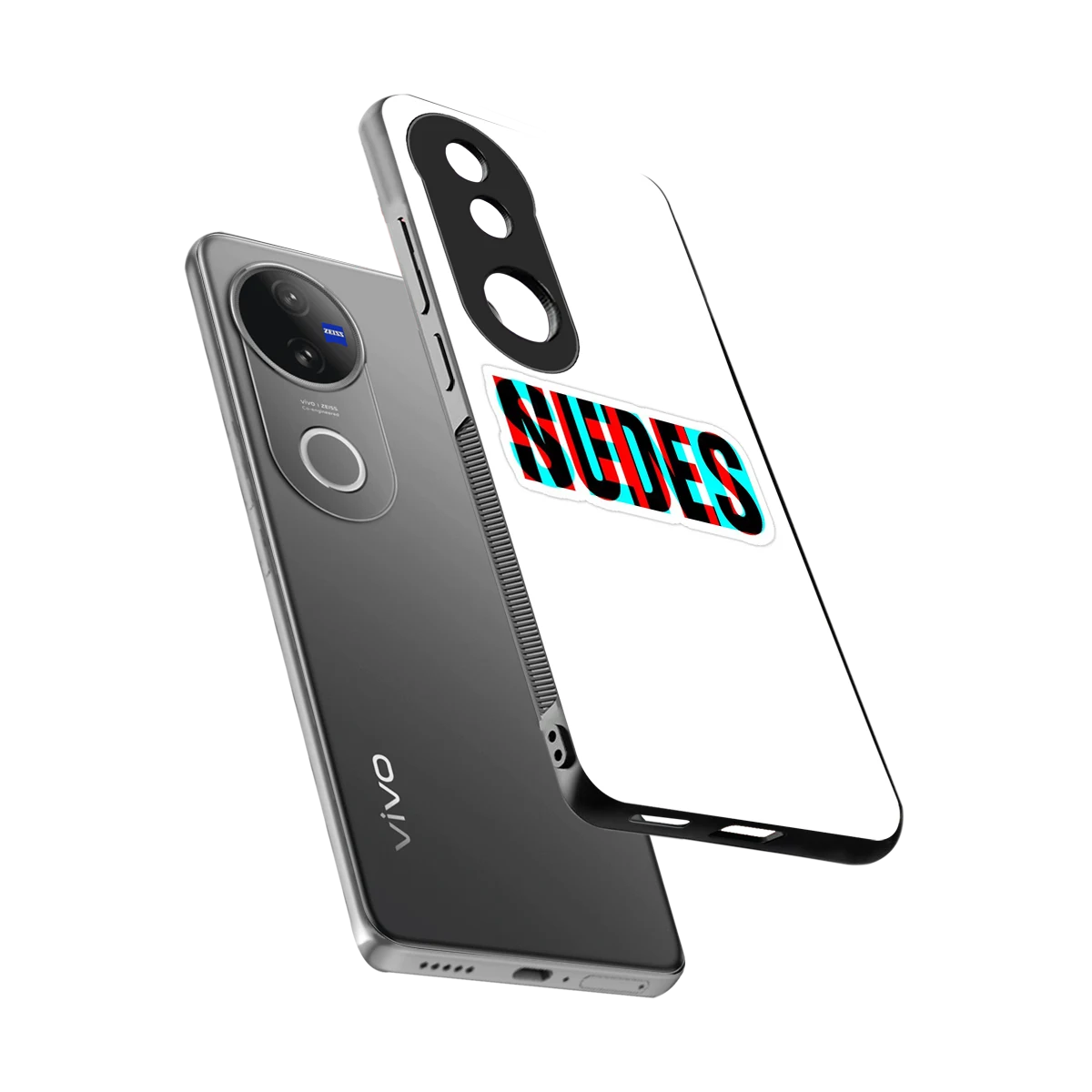 Send Pics sleek vivo v50 cover with tempered glass back and TPU edges