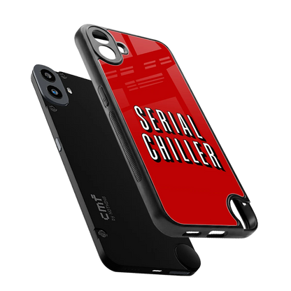 Serial Chiller sleek cmf nothing phone 1 cover with tempered glass back and TPU edges