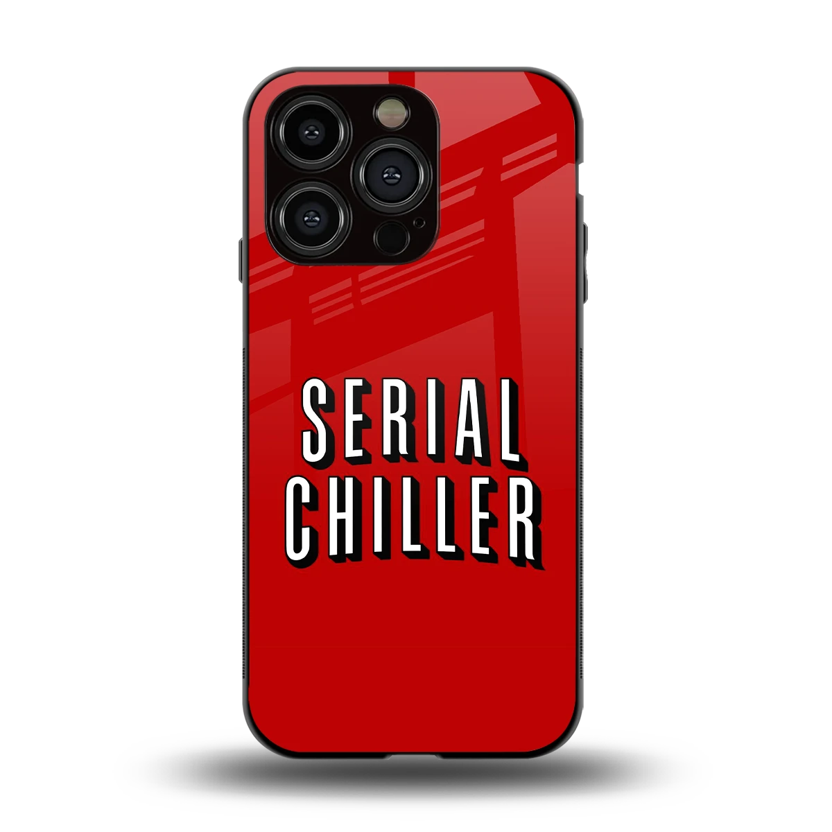 Serial Chiller back phone cover | glass case for iphone 13 pro