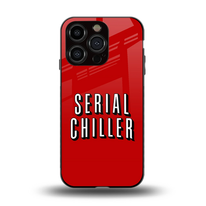 Serial Chiller back phone cover | glass case for iphone 13 pro