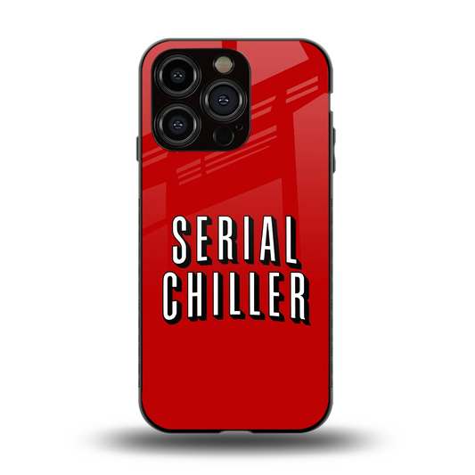Serial Chiller back phone cover | glass case for iphone 13 pro