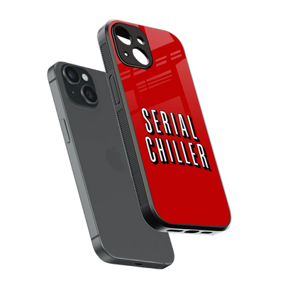Serial Chiller sleek iphone 13 cover with tempered glass back and TPU edges