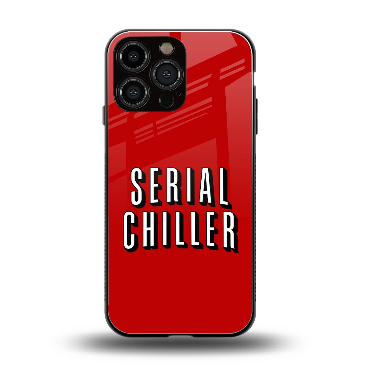 Serial Chiller back phone cover | glass case for iphone 15 pro max