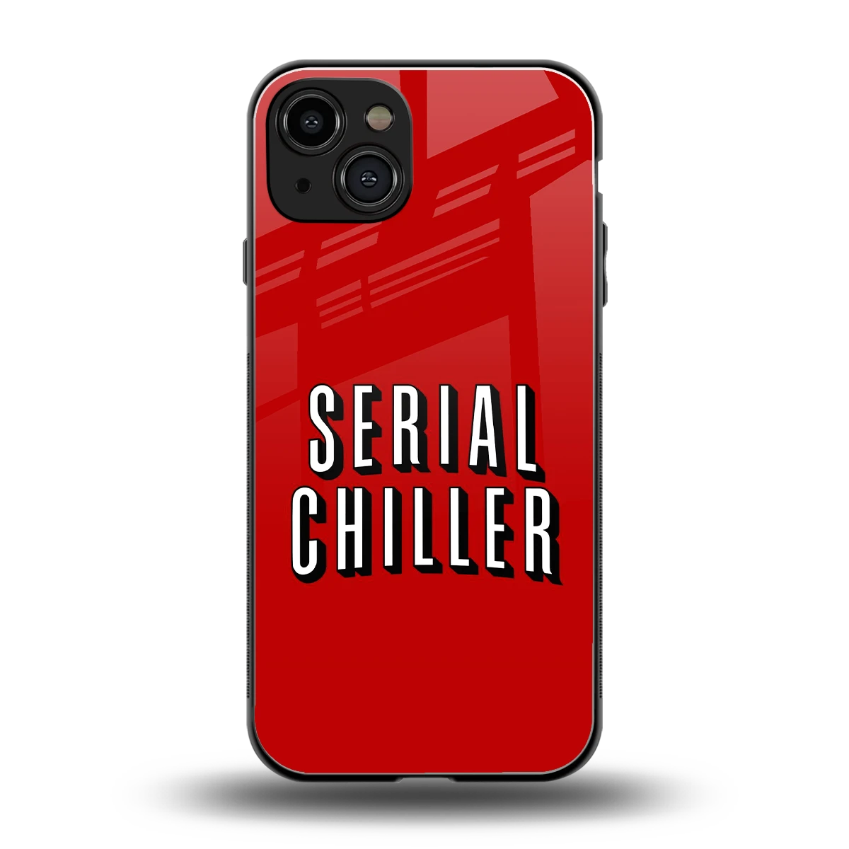 Serial Chiller back phone cover | glass case for iphone 15