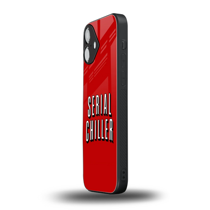 Serial Chiller iphone 16 plus mobile cover | shockproof glass phone case
