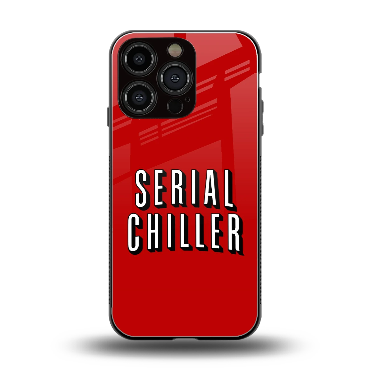 Serial Chiller back phone cover | glass case for iphone 16 pro