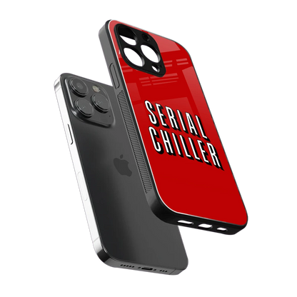 Serial Chiller sleek iphone 16 pro cover with tempered glass back and TPU edges