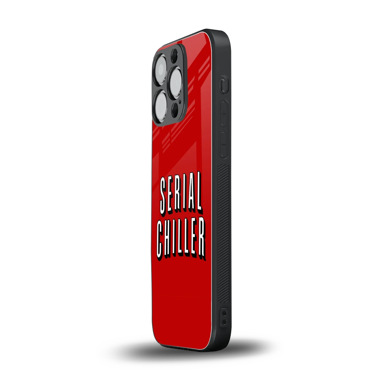 Serial Chiller iphone 16 pro mobile cover | shockproof glass phone case