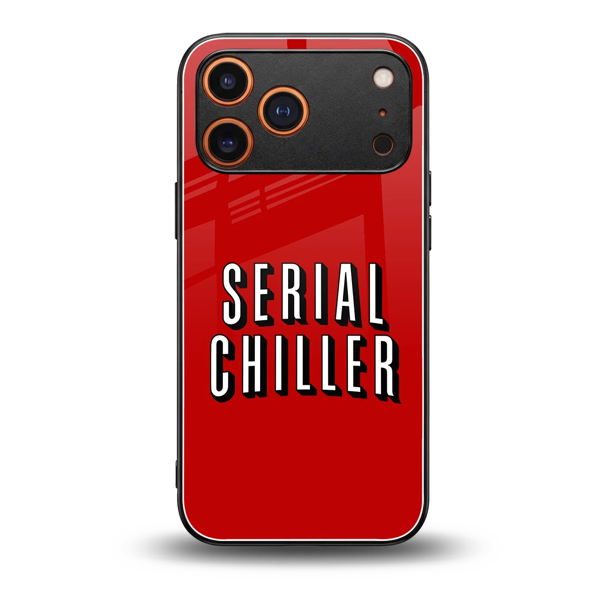 Serial Chiller back phone cover | glass case for iphone 17 pro