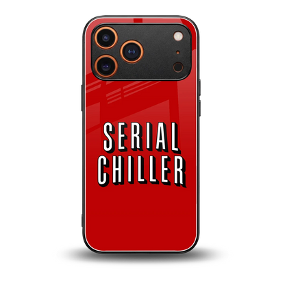 Serial Chiller back phone cover | glass case for iphone 17 pro