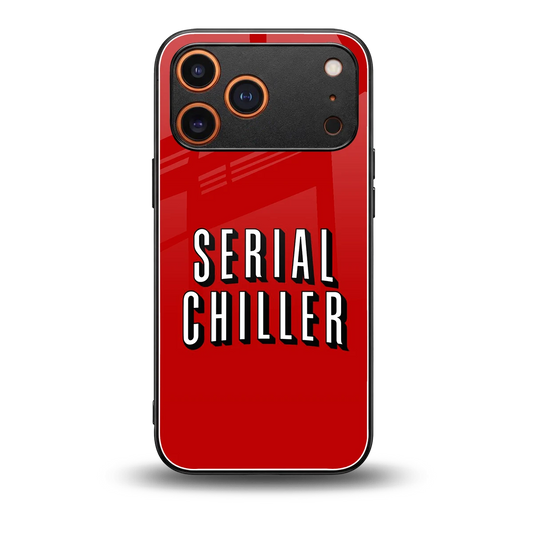 Serial Chiller back phone cover | glass case for iphone 17 pro max